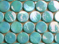 Rond Iridiserend turquoise 